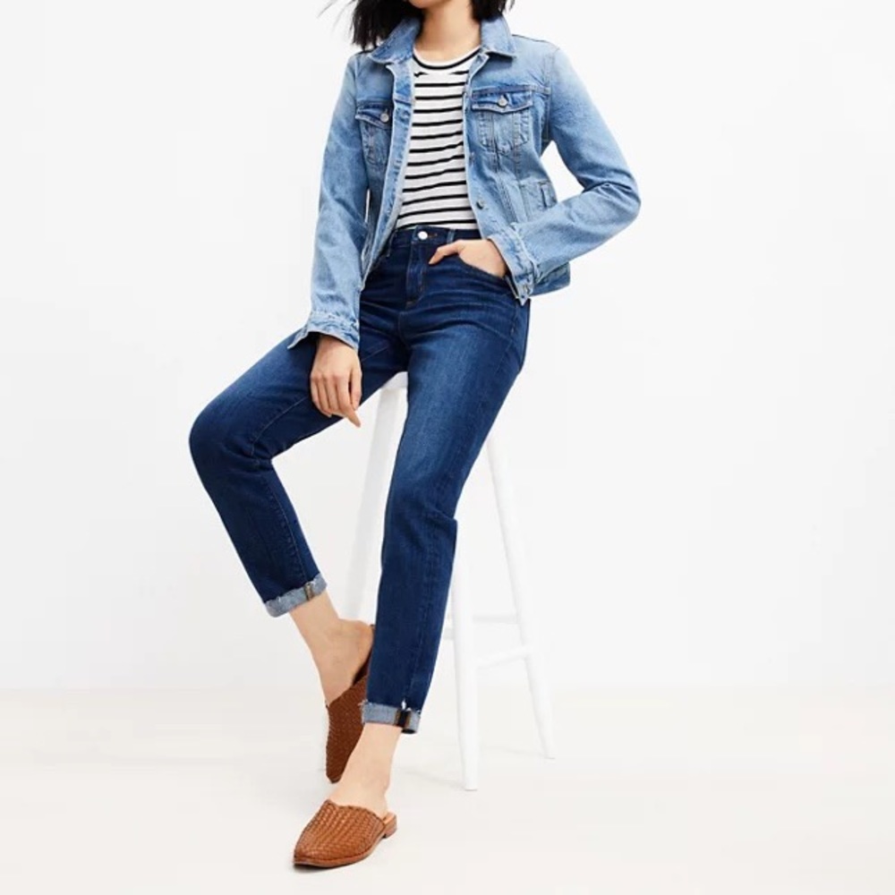 EUC Loft Curvy Girlfriend Jeans